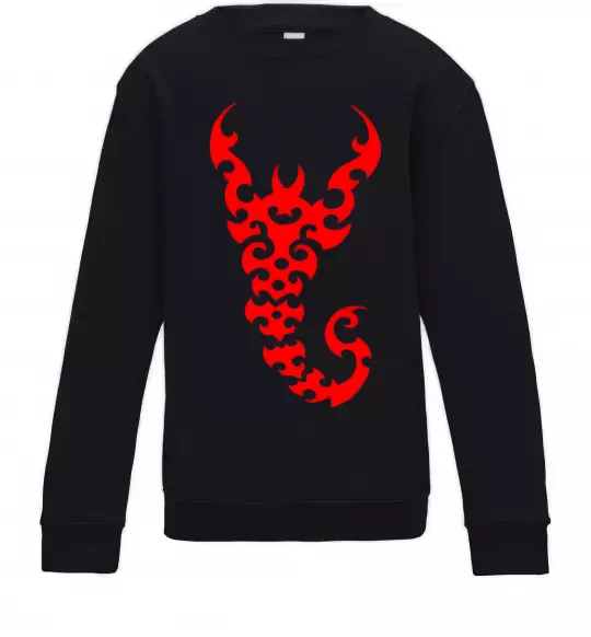 Детский Свитшот Скорпіон Черный фото