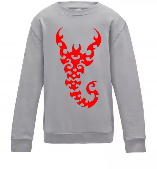 Детский Свитшот Скорпіон Серый меланж фото