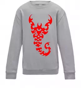 Дитячий світшот Скорпіон Сірий меланж фото