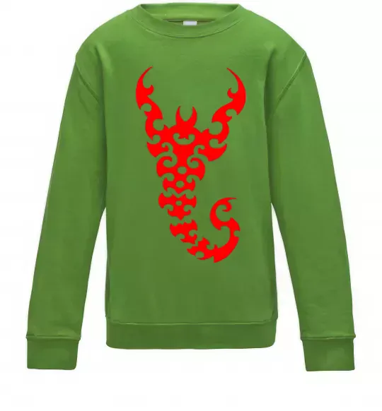 Детский Свитшот Скорпіон Лаймовый фото