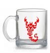 Чашка скляна Скорпион Прозорий фото