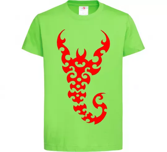 Детская футболка Скорпіон Лаймовый фото