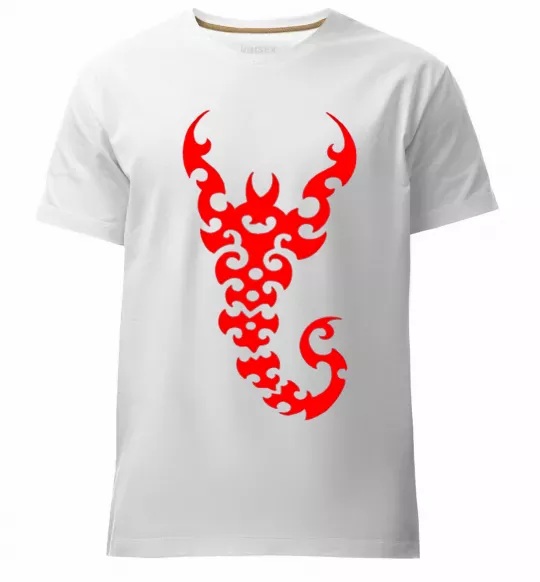 Чоловіча преміум футболка Скорпіон Білий фото