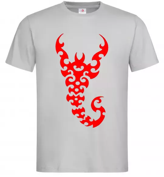 Мужская футболка Скорпіон Серый фото