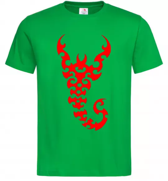 Мужская футболка Скорпіон Зеленый фото