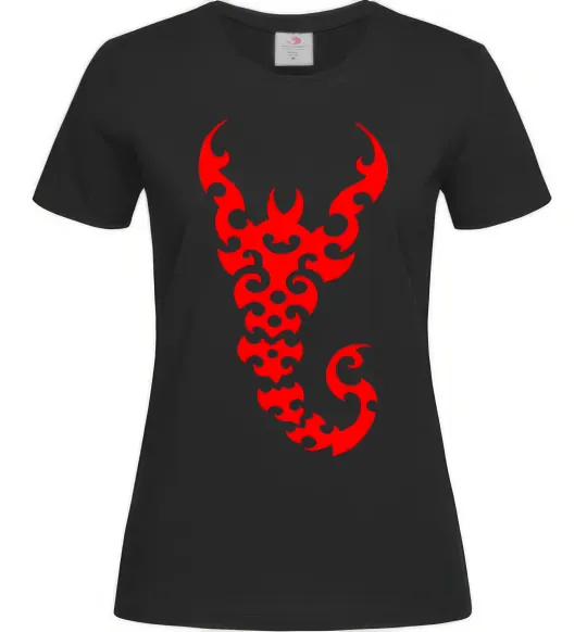 Жіноча футболка Скорпіон Чорний фото