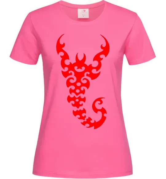 Жіноча футболка Скорпіон Яскраво-рожевий фото