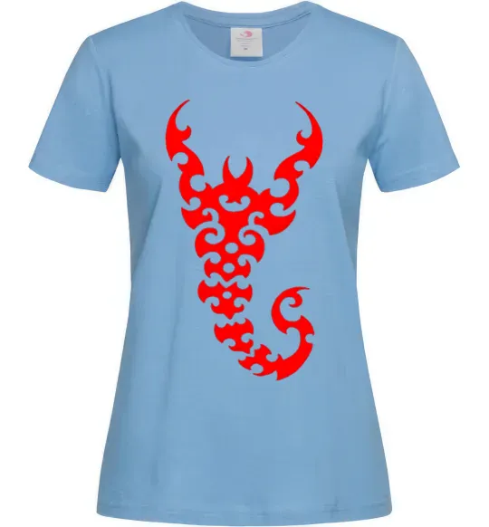 Жіноча футболка Скорпіон Блакитний фото