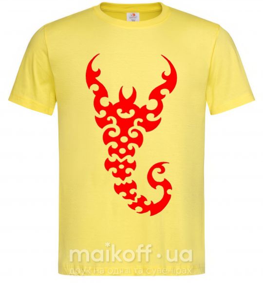 Мужская футболка Скорпион Лимонный фото