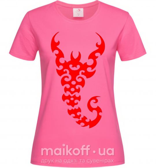 Женская футболка Скорпион Ярко-розовый фото