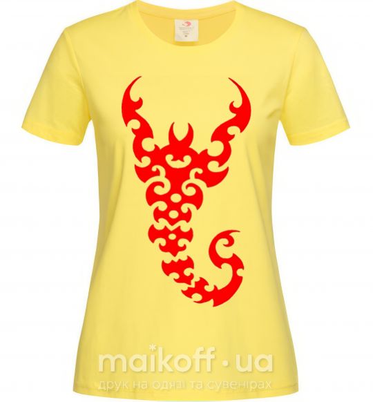 Жіноча футболка Скорпион Лимонний фото