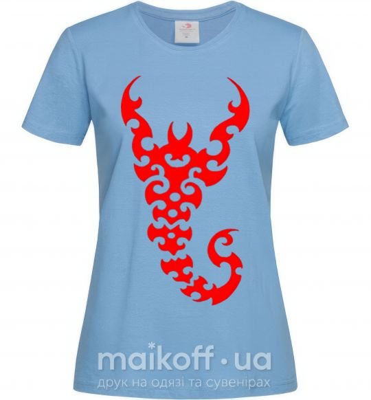 Жіноча футболка Скорпион Блакитний фото