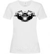 Жіноча футболка Biker skeleton Білий фото