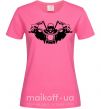 Женская футболка Biker skeleton Ярко-розовый фото