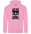 Мужская толстовка (худи) Just ride Розовый Мужская толстовка (худи) Just ride Розовый фото