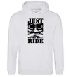 Женская толстовка (худи) Just ride Серый меланж фото
