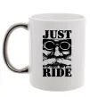 Чашка с цветной ручкой Just ride Серебро Чашка с цветной ручкой Just ride Серебро фото