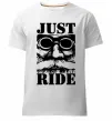 Мужская премиум футболка Just ride Белый Мужская премиум футболка Just ride Белый фото