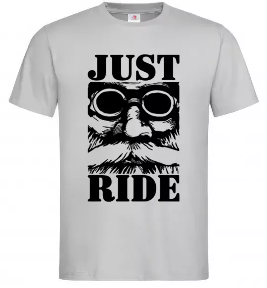 Чоловіча футболка Just ride Сірий фото