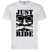 Чоловіча футболка Just ride Білий фото