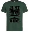 Чоловіча футболка Just ride Темно-зелений фото