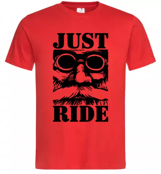 Чоловіча футболка Just ride Червоний фото