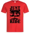 Чоловіча футболка Just ride Червоний фото
