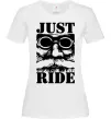 Жіноча футболка Just ride Білий Жіноча футболка Just ride Білий фото