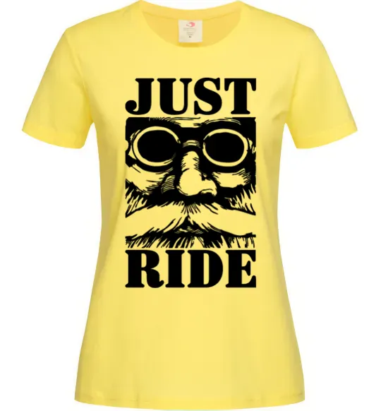 Жіноча футболка Just ride Лимонний фото