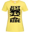 Жіноча футболка Just ride Лимонний Жіноча футболка Just ride Лимонний фото