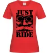 Жіноча футболка Just ride Червоний Жіноча футболка Just ride Червоний фото