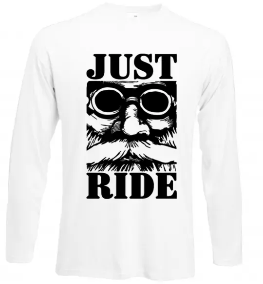 Лонгслів Just ride Білий фото