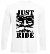 Лонгслів Just ride Білий фото