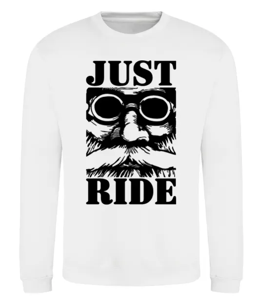 Свитшот Just ride Белый фото
