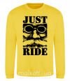 Свитшот Just ride Солнечно желтый фото