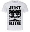 Чоловіча футболка Just ride Білий фото