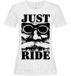 Женская футболка Just ride Белый фото