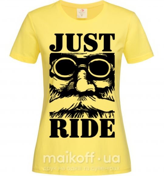 Жіноча футболка Just ride Лимонний фото