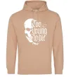 Жіноча толстовка (худі) Too young to die Пісочний фото