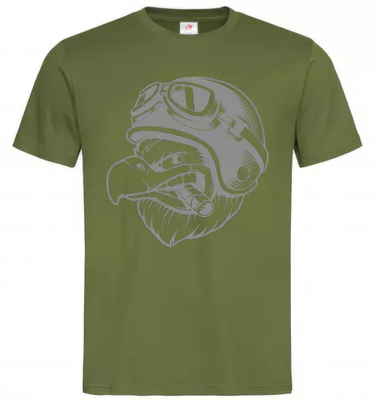 Мужская футболка Eagle в шоломі Оливковый фото