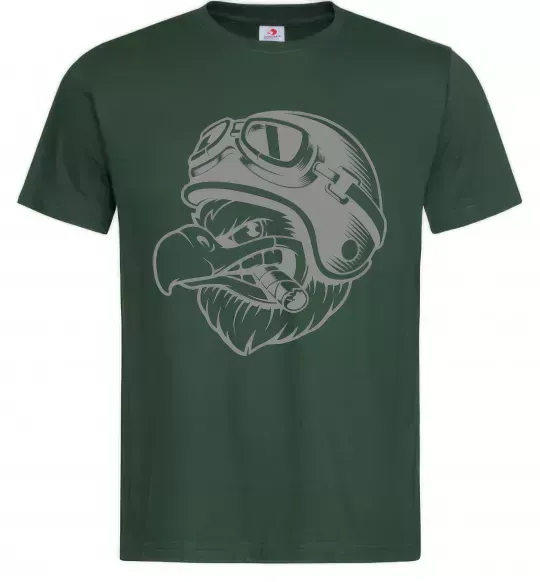 Мужская футболка Eagle в шоломі Темно-зеленый фото