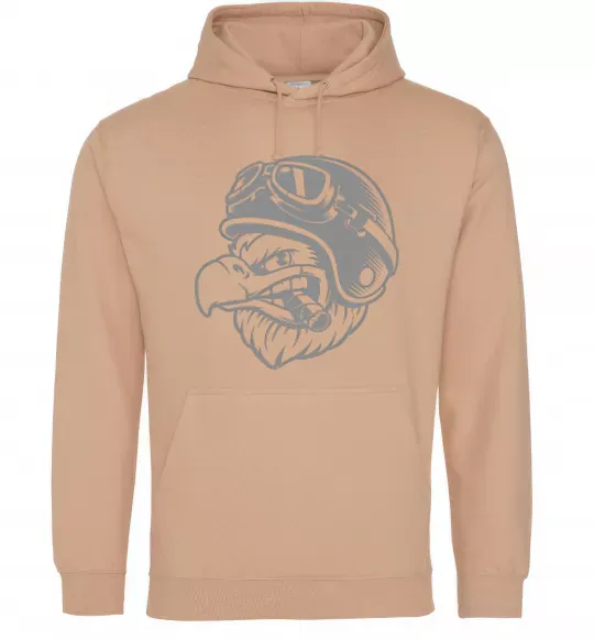 Женская толстовка (худи) Eagle в шоломі Песочный фото