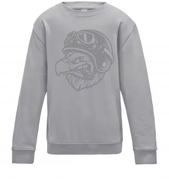 Детский Свитшот Eagle в шоломі Серый меланж фото