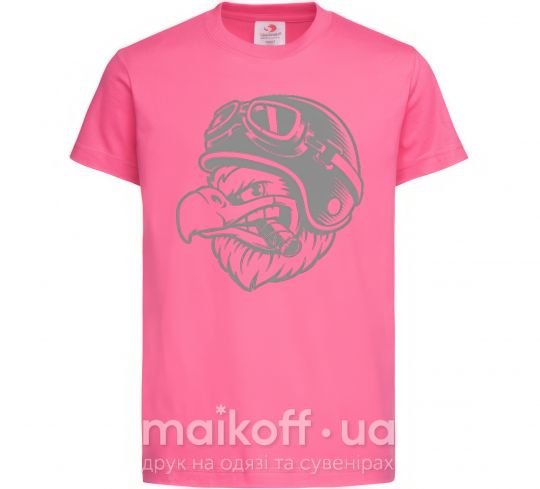 Детская футболка Eagle в шлеме Ярко-розовый фото