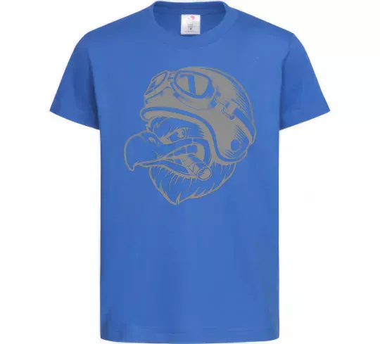 Дитяча футболка Eagle в шоломі Яскраво-синій фото