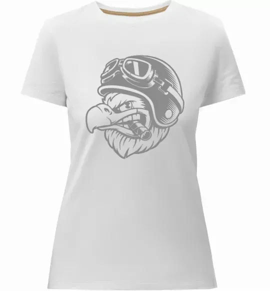 Жіноча преміум футболка Eagle в шоломі Білий фото