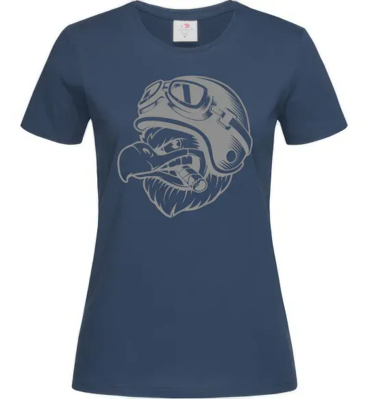 Жіноча футболка Eagle в шоломі Темно-синій фото