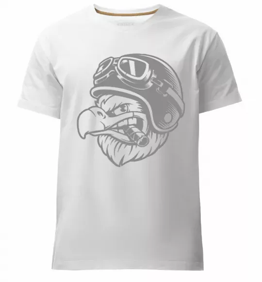 Мужская премиум футболка Eagle в шоломі Белый фото