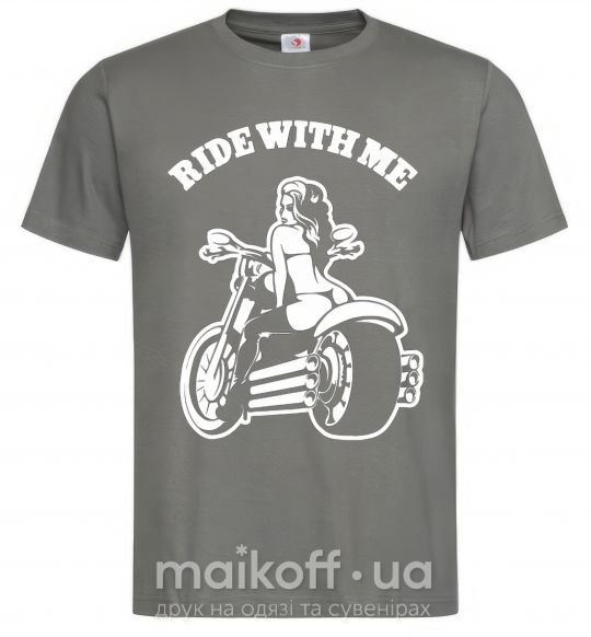 Чоловіча футболка Ride with me Графіт фото