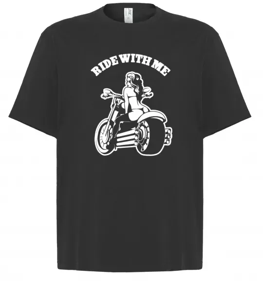 Футболка Оверсайз Ride with me Черный фото